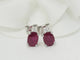Boucles d'oreilles Puces d'oreilles en or blanc, rubis 2.20cts et diamants 58 Facettes 33180