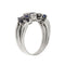 Bague 56 Bague 3 rangs diamants et saphirs 58 Facettes 30225