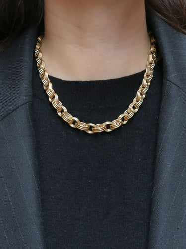 Collier Chaîne vintage maille ovale or jaune 58 Facettes J221