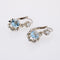 Boucles d'oreilles Boucles d'oreilles dormeuses aigues-marines et diamants 58 Facettes 24-193