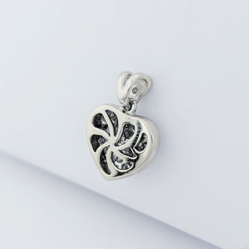 Pendentif Pendentif Coeurs en or blanc et diamants 58 Facettes 33375