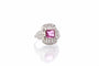 Bague 52 Bague Platine Saphir rose Diamants 58 Facettes 25552 25293