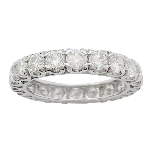 Bague 52 Alliance or blanc diamants 58 Facettes 33218