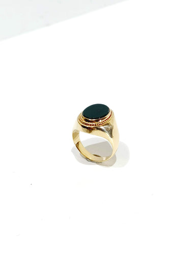 Bague 51 Bague chevalière or et jaspe 58 Facettes