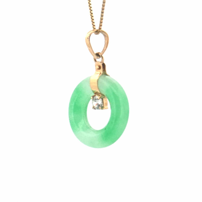 Pendentif Pendentif Or Jaune, Diamant, Jade 58 Facettes 2-PEB1-GS32226-15