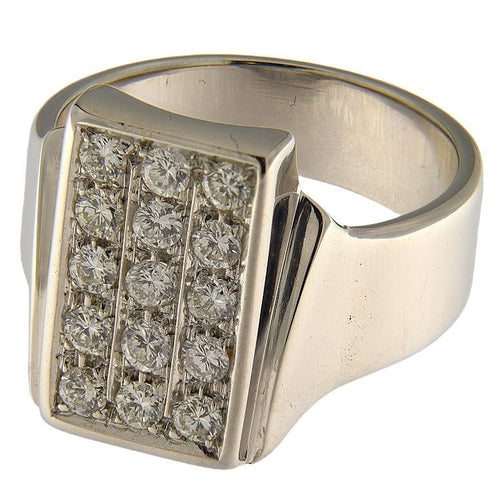 Bague 62 Bague en or blanc avec diamants 58 Facettes G3764