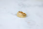 Bague 53 Chevalière Ancienne Tête de Faune en Or Jaune 58 Facettes