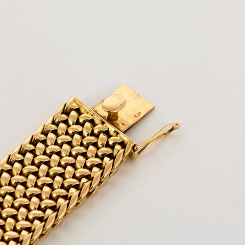 Bracelet Bracelet maille tressée en or jaune 58 Facettes FON1951