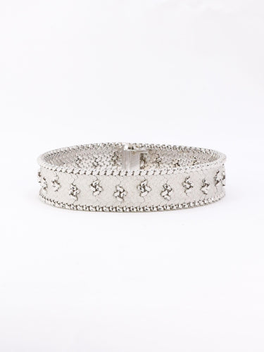 Bracelet Bracelet maille polonaise or blanc 58 Facettes 1152.3