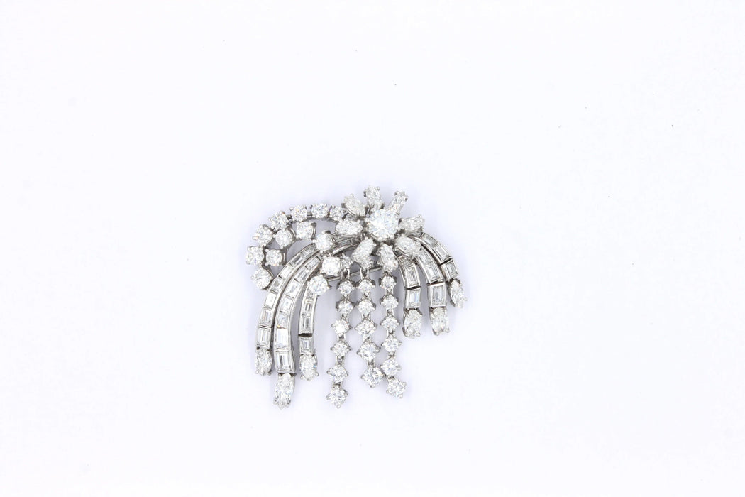 Broche Broche Tremblante en diamants 1950 58 Facettes