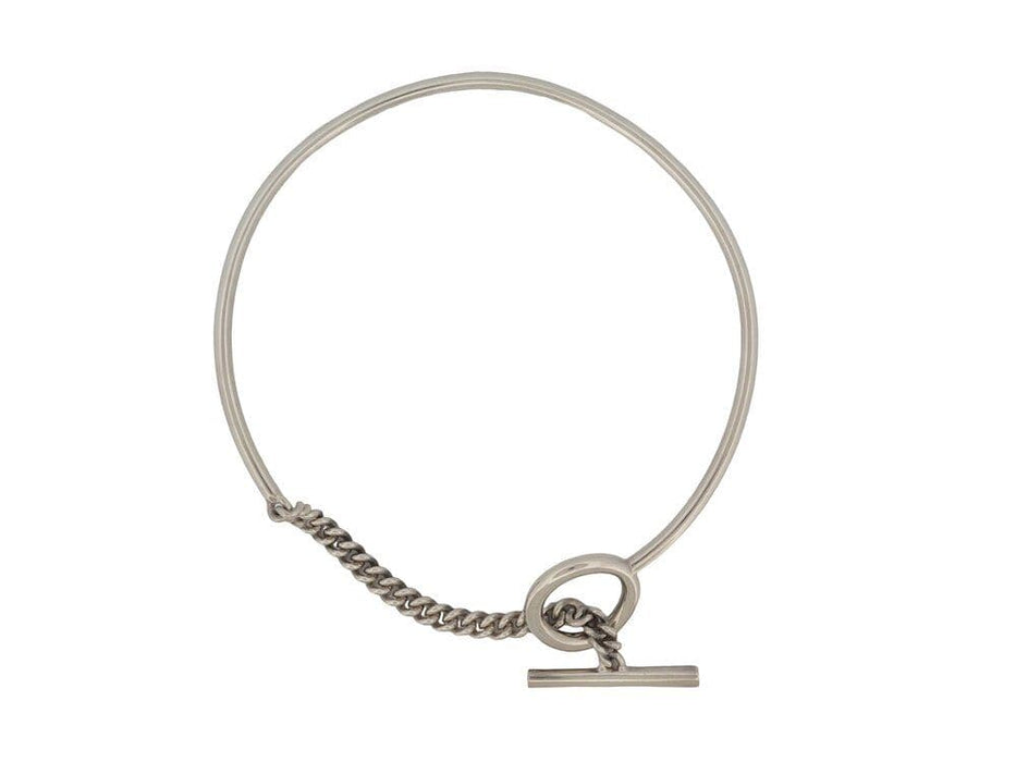 Collier collier HERMES croisette mm argent massif 58 Facettes 260888