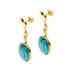 Boucles d'oreilles DAMIANI - Boucles d'oreilles coeur avec diamants et turquoises 58 Facettes 37515