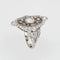 Bague Bague de cocktail en diamant édouardienne antique en platine taille 6 ovale bijoux fins 58 Facettes G13478