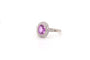 Bague 55 Bague Platine Saphir rose Diamants 58 Facettes 24085