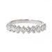 Bague 55 Bague Demi alliance Or blanc Diamant 58 Facettes 3447715CN