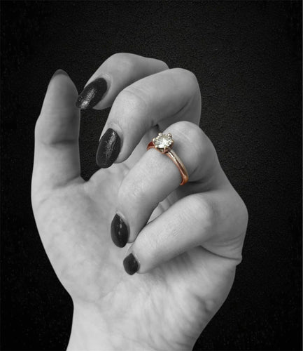 Bague Solitaire en or blanc avec diamant de 0,80 ct 58 Facettes