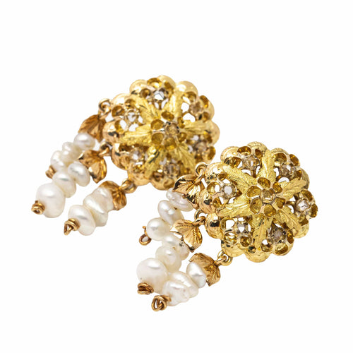 Boucles d'oreilles Boucles d'oreilles originales KESHI 1900 avec Diamants 58 Facettes D361018JC