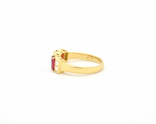 Bague Bague rubis et diamants en or jaune 58 Facettes