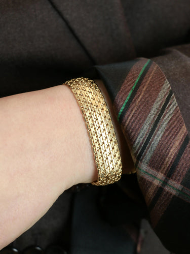 Bracelet Bracelet vintage maille milanaise or jaune 58 Facettes 1095.2