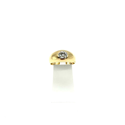 Bague 58 Bague jonc or jaune et diamant 58 Facettes Z15B51712