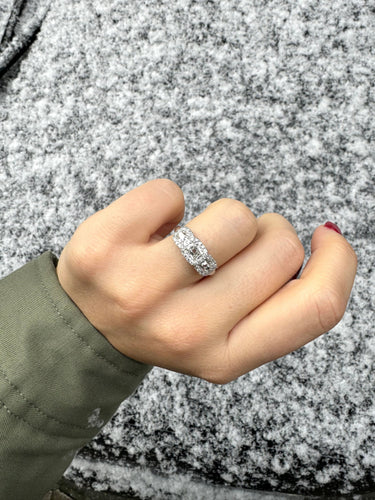 Bague Old cut Diamond trilogy ring 58 Facettes