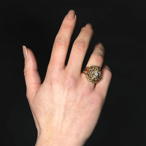 Bague 58 Bague vintage or entrelacé et diamant 58 Facettes 25-017