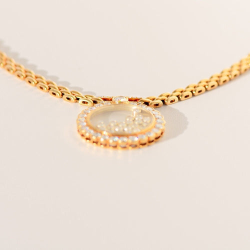 Collier CHOPARD - Collier « Happy Diamonds » sur mesure, or jaune et diamants 58 Facettes 3293
