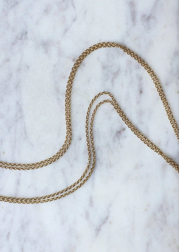 Collier Sautoir fin en or jaune 58 Facettes