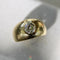 Bague 53 Bague édouardienne en or 18 carats, sertie d'un diamant taille européenne ancienne, martelé à la main 58 Facettes A20049