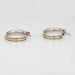 Boucles d'oreilles Cartier - boucles d'oreilles créoles vintage argent et or jaune 58 Facettes G13685