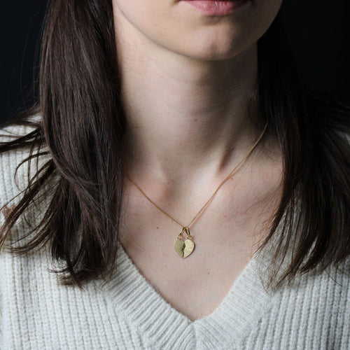 Collier Pendentif coeur sécable en or et sa chaine 58 Facettes 24-336