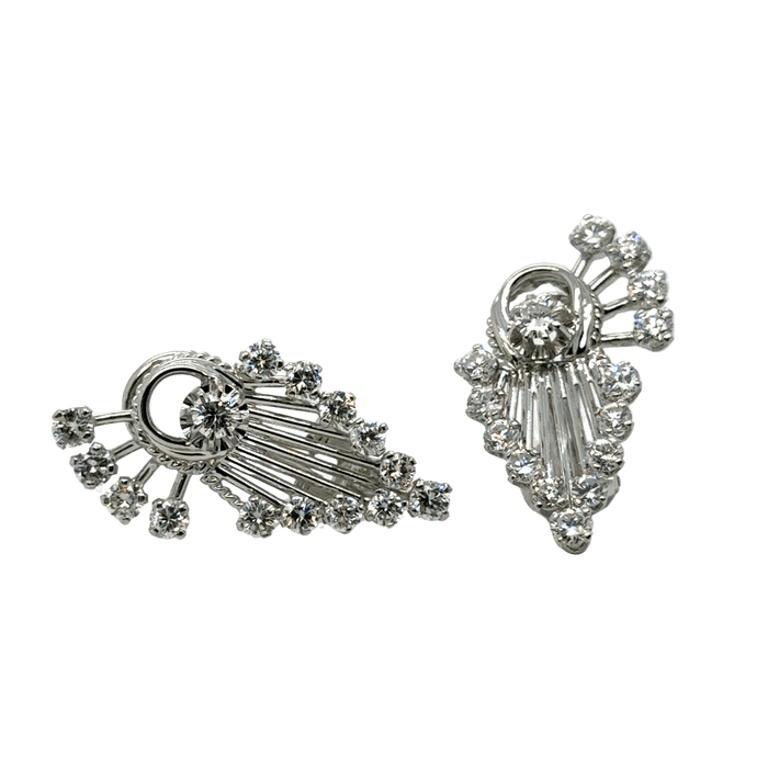 Boucles d’oreilles or blanc et Diamants