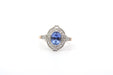 Bague 54 Bague saphir 1,63cts et diamants en or et platine 58 Facettes 26027-26079