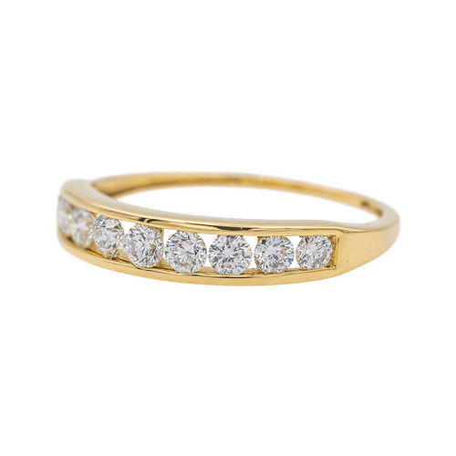 Bague 53.5 Bague Demi alliance Or jaune Diamant 58 Facettes 3675263CN