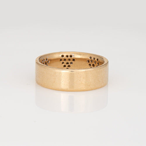 Bague 58.5 Bague vintage en or jaune avec diamants découpés 58 Facettes G14090