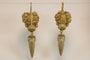 Boucles d'oreilles Boucles d'oreilles en or avec camées de lave antiques 58 Facettes 7604