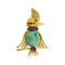Pendentif Pendentif perroquet avec turquoise, rubis et diamant 58 Facettes 38352