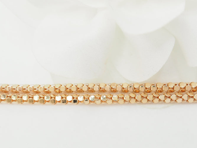 Collier Collier en or rose, maille venitienne ronde 58 Facettes 33342