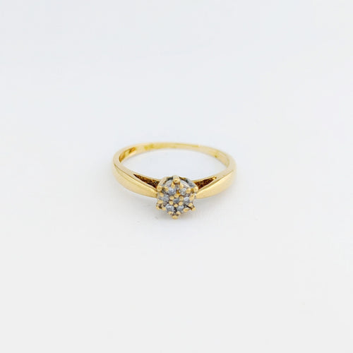 Bague 49 Solitaire en Or Jaune et Diamants 58 Facettes 32241