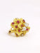 Bague 51 Bague cocktail or jaune diamants rubis 58 Facettes J301