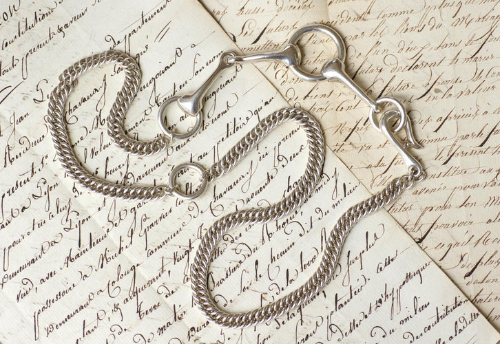 Collier Hermès Sautoir Mors en Argent 73.00 cm 58 Facettes