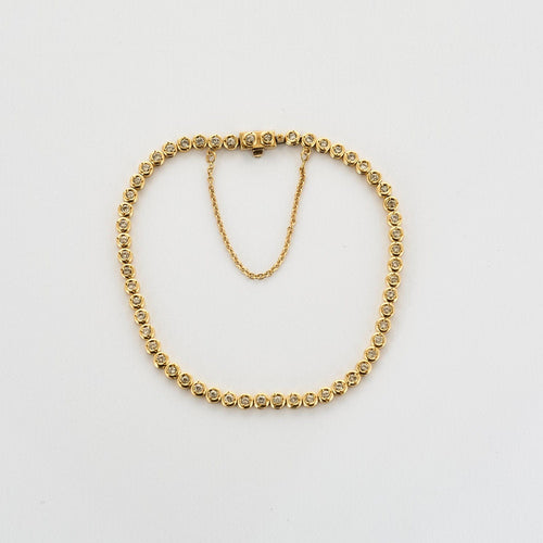 Bracelet Bracelet tennis or jaune et diamants 58 Facettes SOR1075