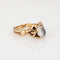 Antique Art Nouveau Moonstone Ring Sz 4.75 Nude Figural Vintage 14k Yellow Gold 58 Facettes G14162