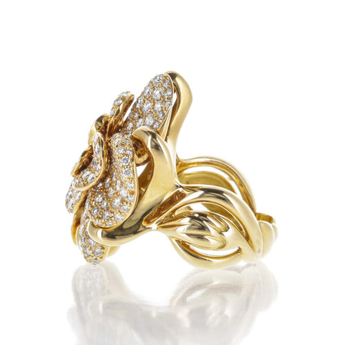 Bague 52 CHANEL - Bague Camelia Or jaune et Diamants 58 Facettes 2.19112