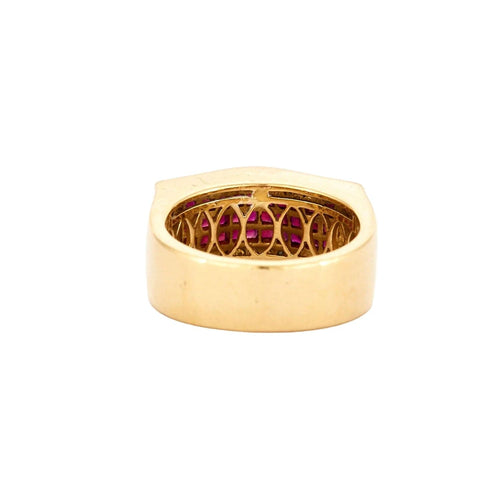 Bague 54 Bague art déco tank or jaune et rubis 58 Facettes BO/230060 RIV