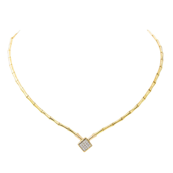 Collier Collier Or jaune Diamant 58 Facettes 3028448CN