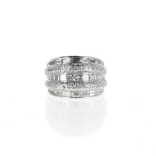 Bague 52 Bague Platine, Diamants Brillants et Baguettes 58 Facettes 2.18835
