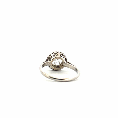 Bague 53 Solitaire Or Blanc & Diamant 58 Facettes