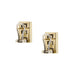 Boucles d'oreilles Boucles d'oreilles rectangulaires en or jaune et blanc avec diamants 58 Facettes 34505