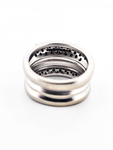 Bague 56 Bague en or blanc avec diamants 58 Facettes